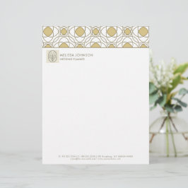 Professional Gold Geometric Letterhead Briefbogen