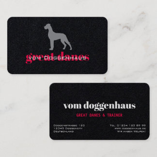 Professional Great Dane Business Card Visitenkarte