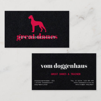 Professional Great Dane Business Card Visitenkarte