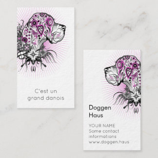 Professional Great Dane business card Visitenkarte