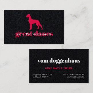 Professional Great Dane Business Card Visitenkarte