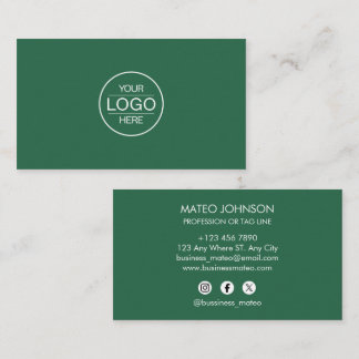 Professional Green Add your Logo Visitenkarte