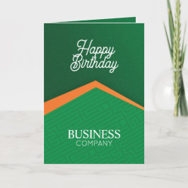 Professional Green Business Birthday Greeting Card Karte
