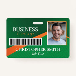 Professional Green Staff ID Badge Ausweis