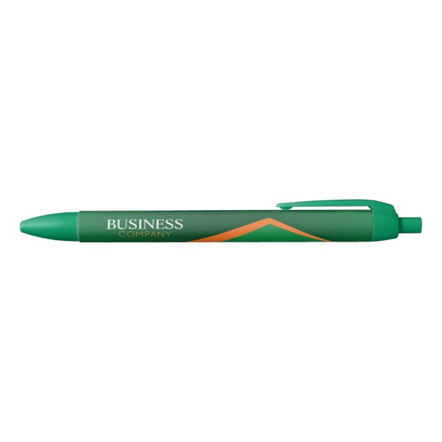 Professional Green with Orange Stripe Business Kugelschreiber (Oberseite)