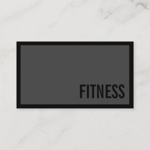 Professional Grey Fitness Carte de visite sportif
