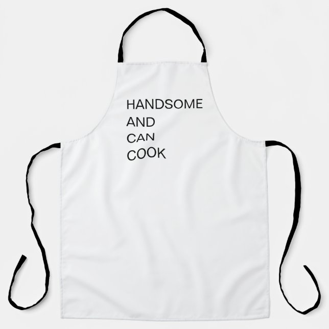 Professional Handsome and Can Cook Funny White Schürze (Vorderseite)