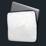 Professional Handwritten Gold Script Typography Laptopschutzhülle<br><div class="desc">Protect your device in style with the Professional Handwritten Gold Script Typography Laptop Sleeve. Featuring an elegant handwritten-style gold script paired with clean, modern typography, this sleeve adds a sophisticated and personalized touch to your everyday tech essentials. Designed for both function and fashion, it keeps your laptop secure from scratches...</div>