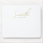 Professional Handwritten Gold Script Typography Mousepad<br><div class="desc">Upgrade your workspace with the Professional Handwritten Gold Script Typography Mouse Pad, designed to combine elegance with everyday functionality. Featuring a refined handwritten-style gold script paired with clean, modern typography, this mouse pad adds a sophisticated and personalized touch to your desk. Perfect for home offices, corporate settings, or creative workspaces,...</div>