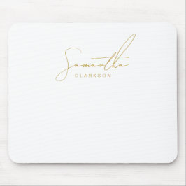 Professional Handwritten Gold Script Typography Mousepad