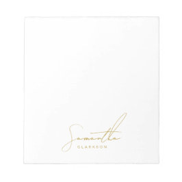 Professional Handwritten Gold Script Typography Notizblock