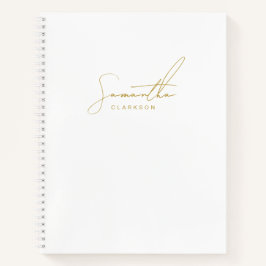 Professional Handwritten Gold Script Typography Notizbuch