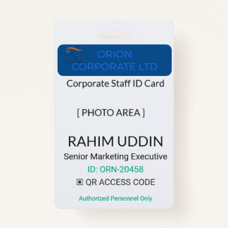 Professional Identification Workplace Badge | Corp