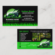 Professional Lawn Care Landscaping Green Black