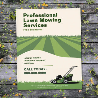 Professional Lawn Mowing Services Flyer