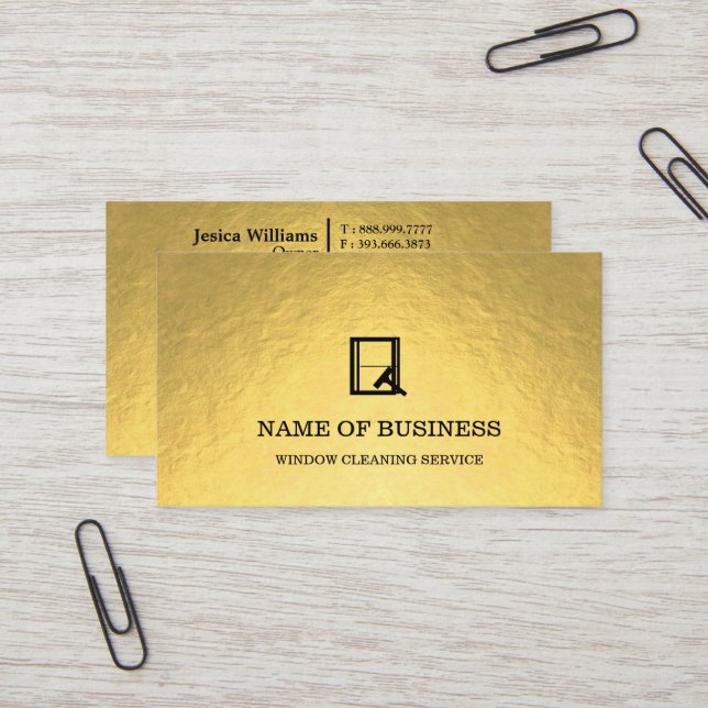 Professional Logo Window Cleaning Service  Visitenkarte (Vorderseite/Rückseite Beispiel)