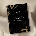 Professional Marble Black Gold Logo Business 2023 Planer<br><div class="desc">Stay organized with this professional black and gold marble background 2023 business planner. Customize it and add your business details, your name and a title year 2023 (or any year). You can insert your logo on the back as well as your business contact details and social media links. The perfect...</div>