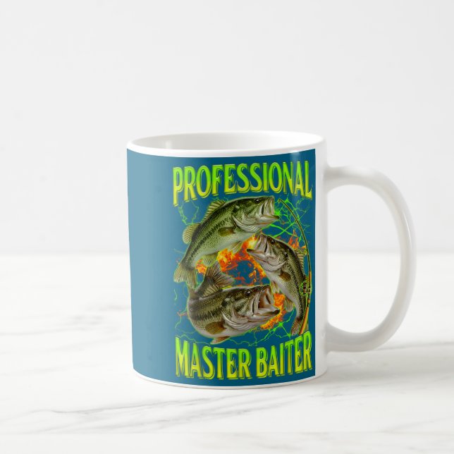 Professional Master Baiter Funny Fishing Meme Boot Kaffeetasse (Rechts)