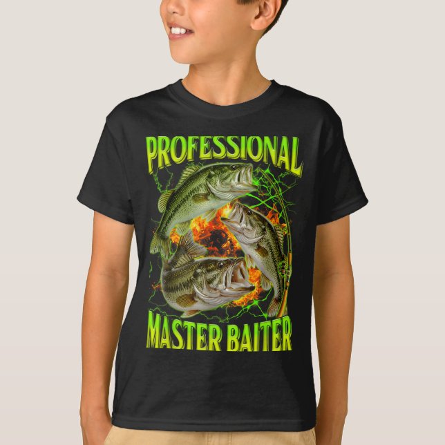 Professional Master Baiter Funny Fishing Meme Boot T-Shirt (Vorderseite)