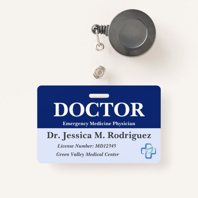 Professional Medical Doctor Surgeon Physician Ausweis (Vorderseite mit Rechteck)