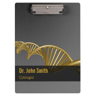 Professional Medical Luxury DNA Strand Gold Klemmbrett