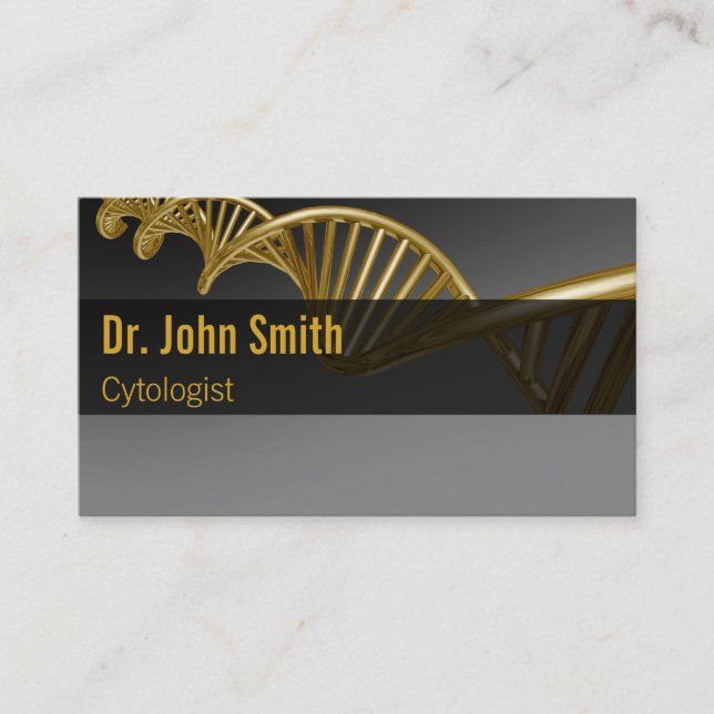 Professional Medical Luxury Gold DNA Strand Visitenkarte (Vorderseite)