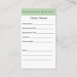 Professional Minimal Appointment Reminder Card Terminkarte