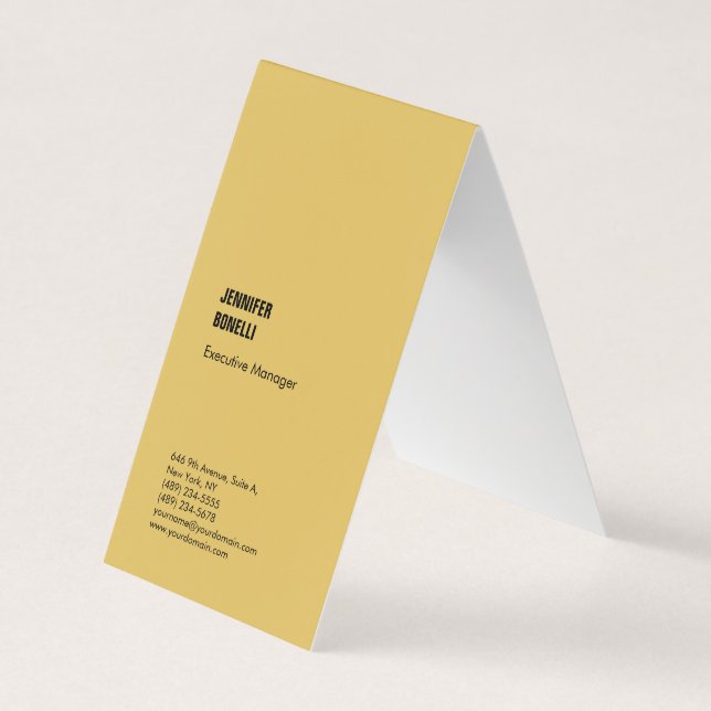 Professional minimalist modern gold color visitenkarten (Vorderseite)