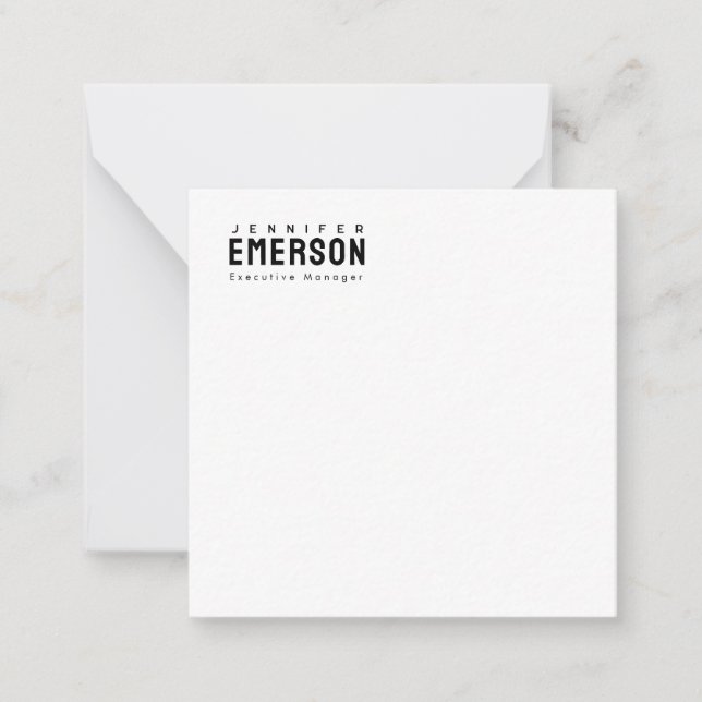 Professional minimalist modern plain  mitteilungskarte (Vorderseite)