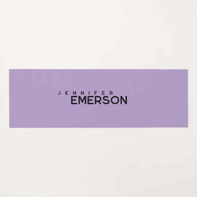 Professional minimalist modern plain your name yogamatte (Rückseite (Horizontal))