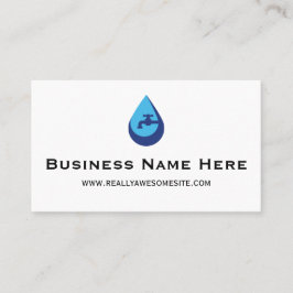 Professional Minimalist Plumber Business Card Visitenkarte