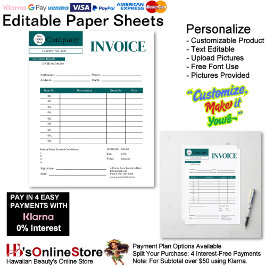 Professional Minimalist Teal Business Paper Sheet