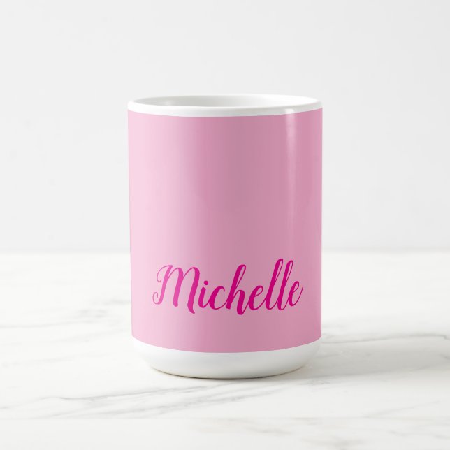 Professional modern handwriting name pink white kaffeetasse (Mittel)