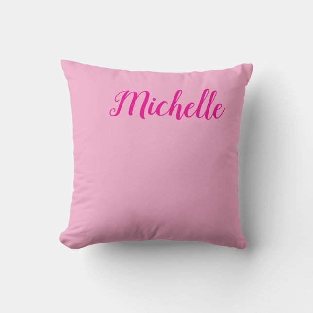 Professional modern handwriting name pink white kissen (Vorderseite)