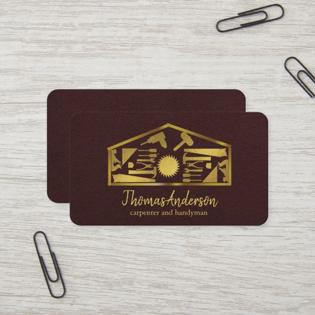 Professional Modern Home Repair Handyman Visitenkarte (Vorderseite/Rückseite Beispiel)