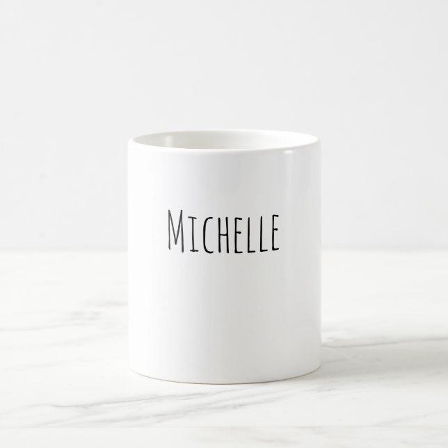 Professional Modern Minimalist Plain Own Name Kaffeetasse (Mittel)