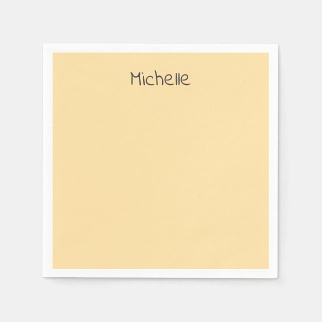 Professional Modern Minimalist Plain Own Name Serviette (Vorderseite)