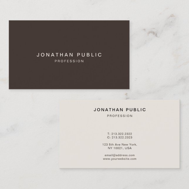 Professional Modern Template Elegant Luxury Colors Visitenkarte (Vorne/Hinten)