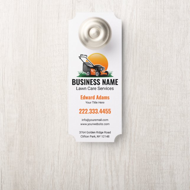 Professional Orange Mower Lawn Care Türanhänger (Auf Knauf)