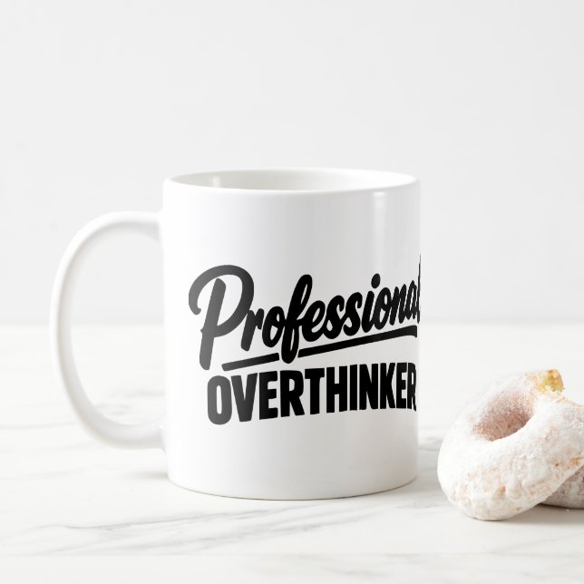 Professional Overthinker Funny  Kaffeetasse (Mit Donut)