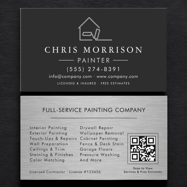 Professional Painting Service QR Code Visitenkarte (Von Creator hochgeladen)