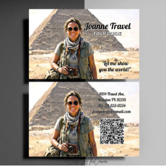 Professional Personal Tour Guide Business Card Visitenkarte