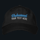 Professional Personalized Add Your Own Text Bestickte Baseballkappe<br><div class="desc">Professional Personalized Add Your Own Text embroidered cap from Ricaso - Show off your business, your sense of humor and more. Simple, bold typography delivers the message instantly. This clean, text-focused style keeps the design modern and versatile while letting you change the text to suit your needs. It’s a unique...</div>