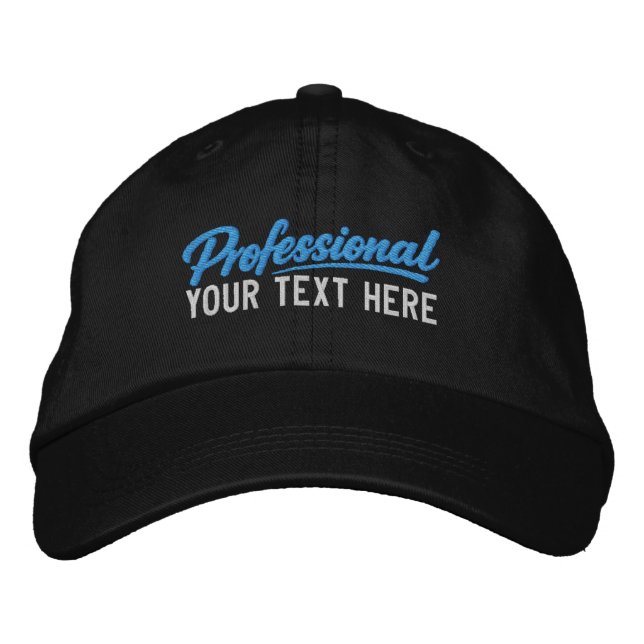 Professional Personalized Add Your Own Text  Bestickte Baseballkappe (Vorderseite)