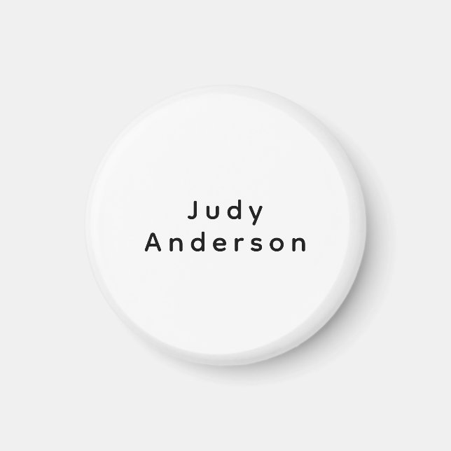 Professional Plain Modern Elegant Your Name Magnet (Vorne)