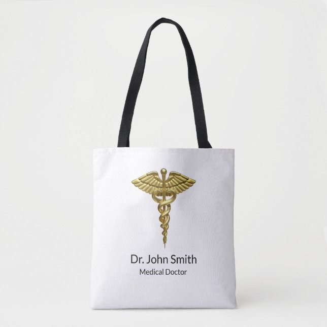 Professional Precious Medical Gold Caduceus Tasche (Vorderseite)