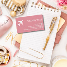 Professional QR Code Aviation Pink White Custom