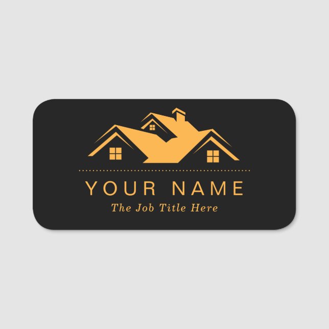 Professional Real Estate Promotional Realtor logo  Namensschild (Vorderseite)