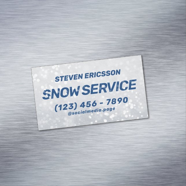 Professional snow removal winter service magnetische visitenkarte (Beispiel)