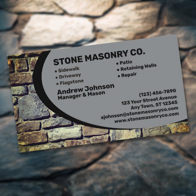 Professional Stone Masonry Company Visitenkarte (Von Creator hochgeladen)